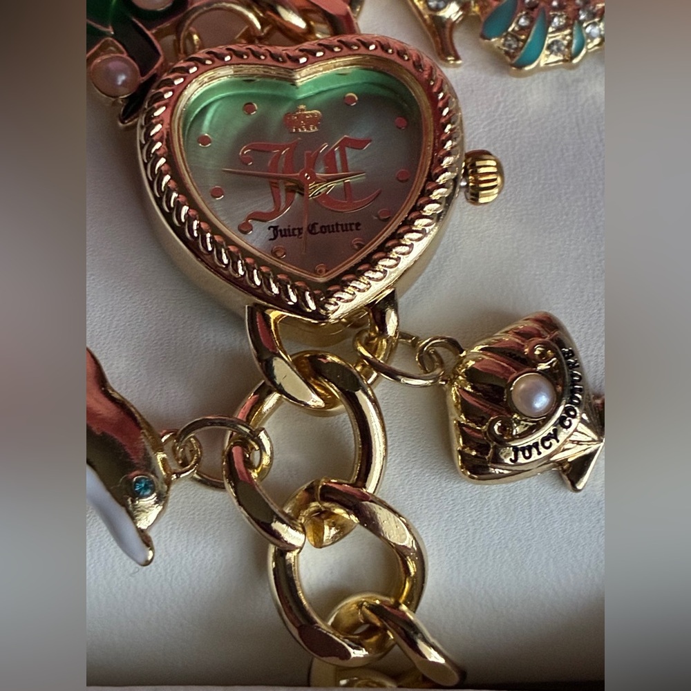 Juicy Couture Gold and Green Charm Bracelet - Picture 7 of 10